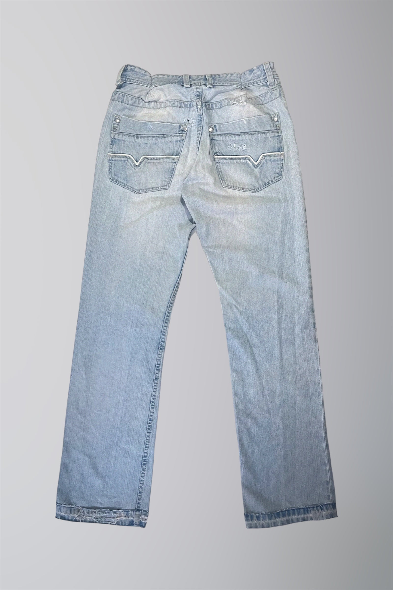 AURA DENIM RE WORK LOW WAISTED STRAIGHT LEG JEAN W30 L41