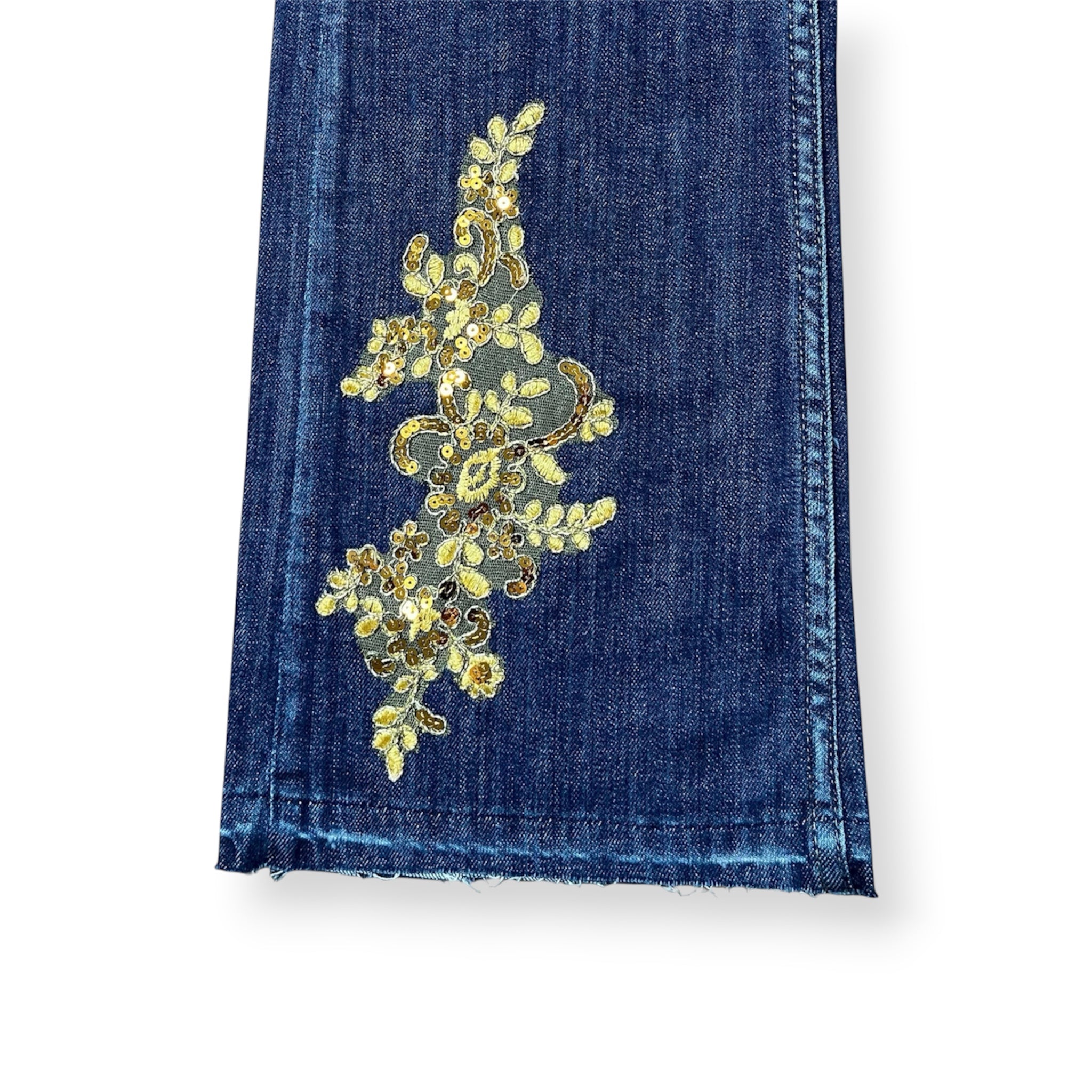 GOLDEN AURA LOW WAISTED LONG FLARE JEAN W30 L42