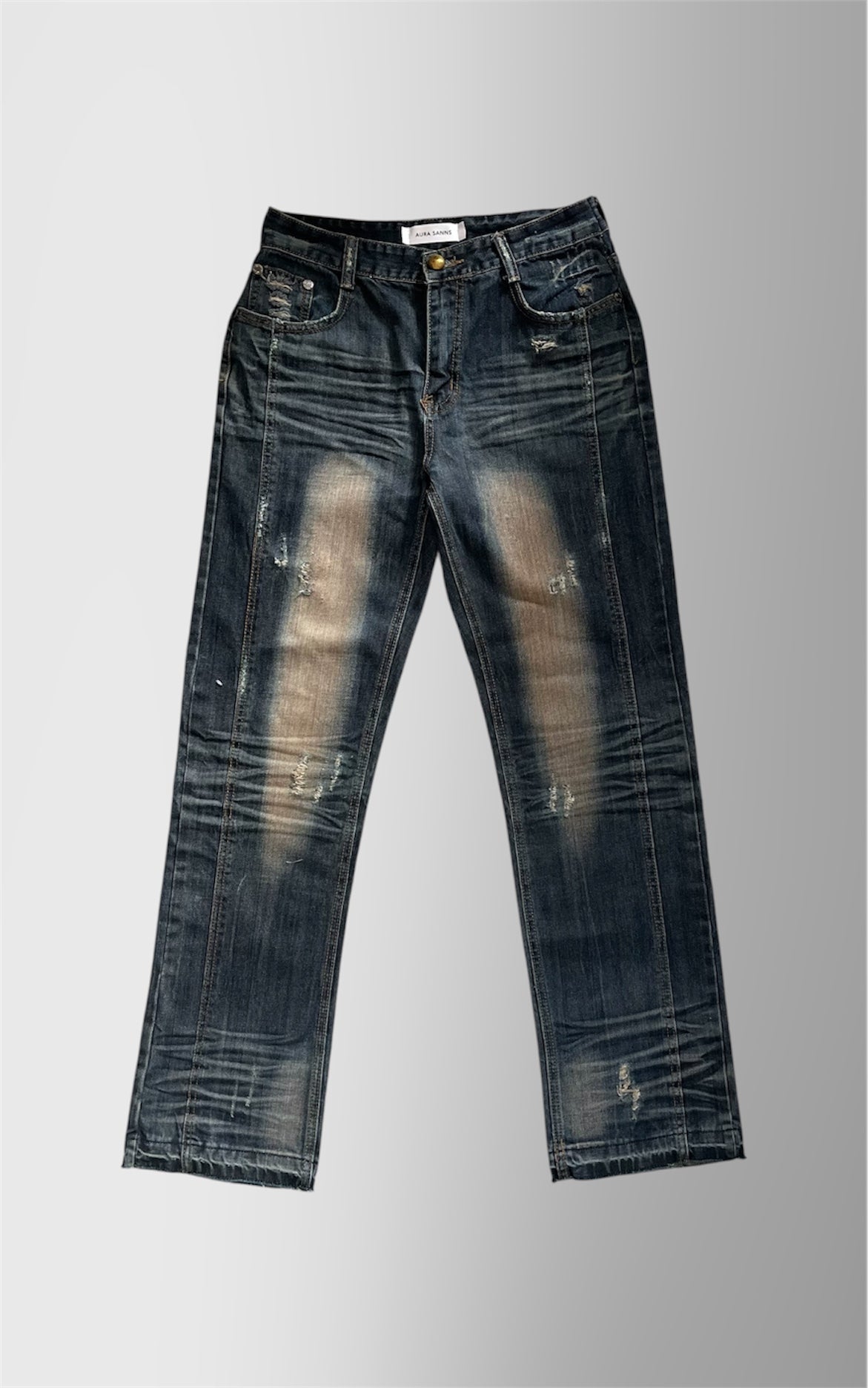 SAND WASH DISTRESSED LOW RISE JEAN W30 L40 ONE OF ONE
