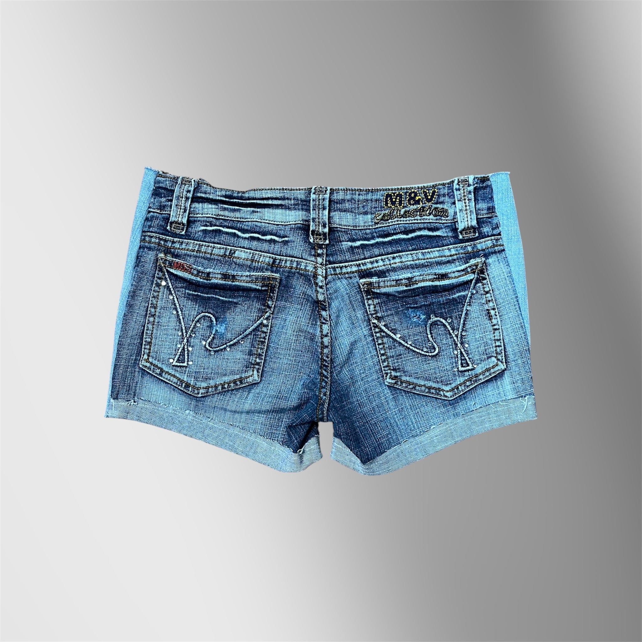 LOW WAISTED CONTRAST MINI SHORTS W28